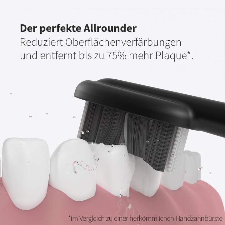 Image du produit Zahnheld Tête de brosse Basic Medium 6x Noir (6 x)