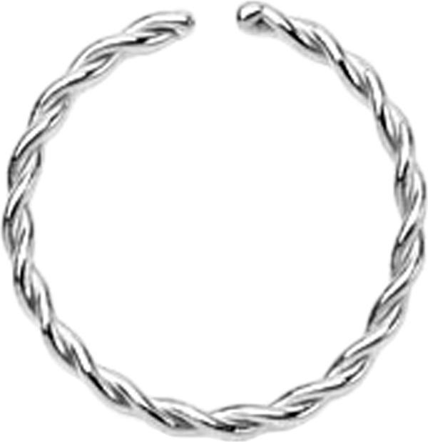 Actual product image Star Piercing Micro Piercing Ring braided silver (without brass, Surgical steel 316L)
