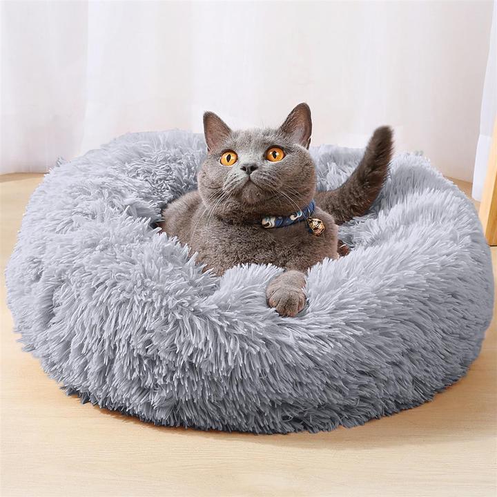 Actual product image Intirilife Pet Bed in Grey Diameter 100 cm (Dog, Cat)