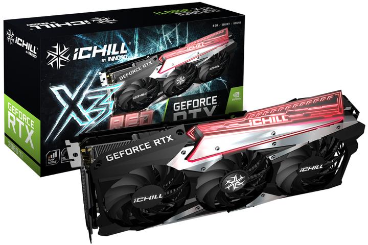 Produktbild Inno3D GeForce RTX 3060 Ti iChill X3 Red LHR, 8192 MB GDDR6 (8.19 GB)