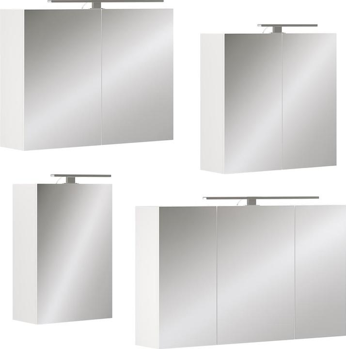 Image du produit Vichy Badspiegelschrank Lavio, Weiss, 60 x 60 cm mit LED-Beleuchtung (60 x 60 x 20 cm)
