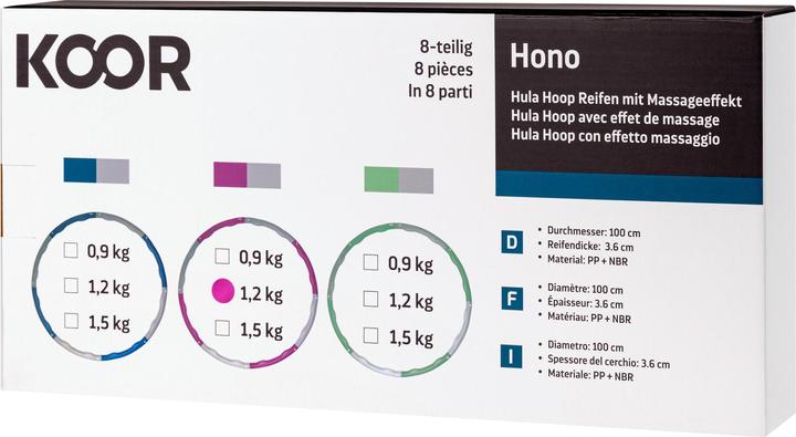 Image du produit Koor Hula Hoop Reifen (100 cm, 1200 g)
