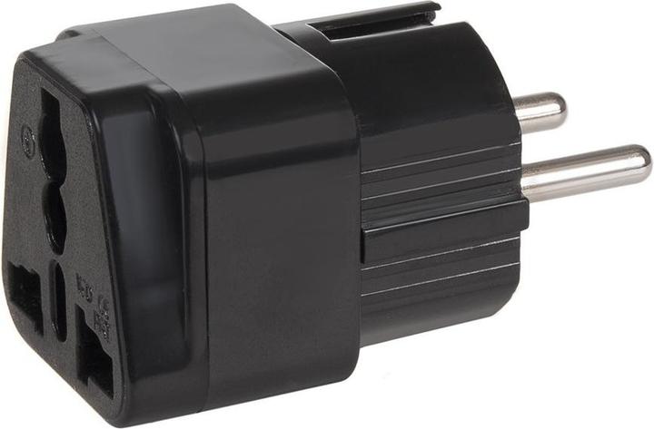 Image du produit Maclean MCE155 - Adaptateur socket UK, UE plug, universal, black