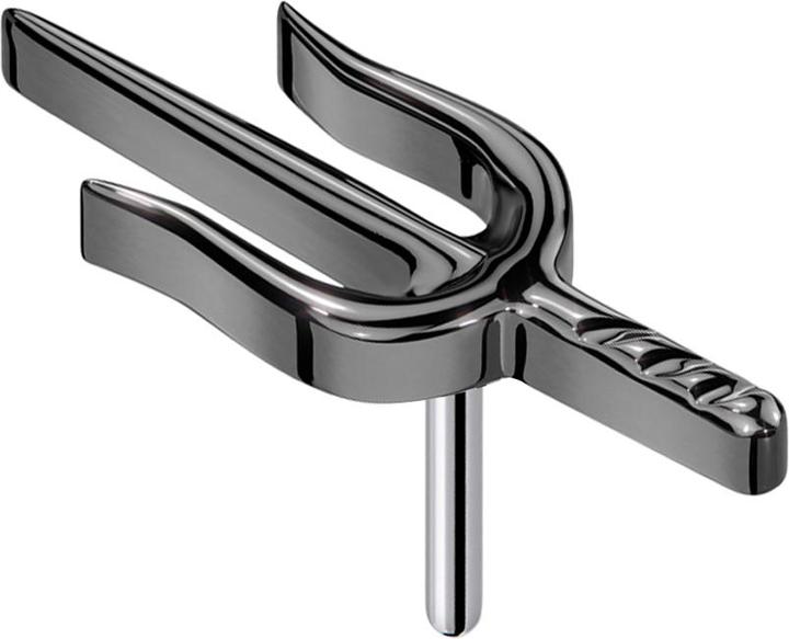 Produktbild Star Piercing Threadless Dreizack schwarz (Titan G23, ohne Messing)