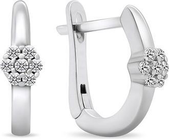 Image du produit Brilio Silver - Boucles d'oreilles originales en argent avec zircons EA533W