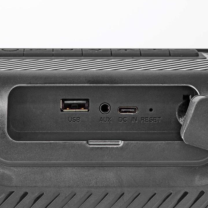Produktbild Nedis Bluetooth® Party Boombox 4.5 hrs 2.0 30 W Medienwiedergabe: AUX/USB IPX5 Verknüpfbar Tragegrif (4.50 h, Netzbetrieb)