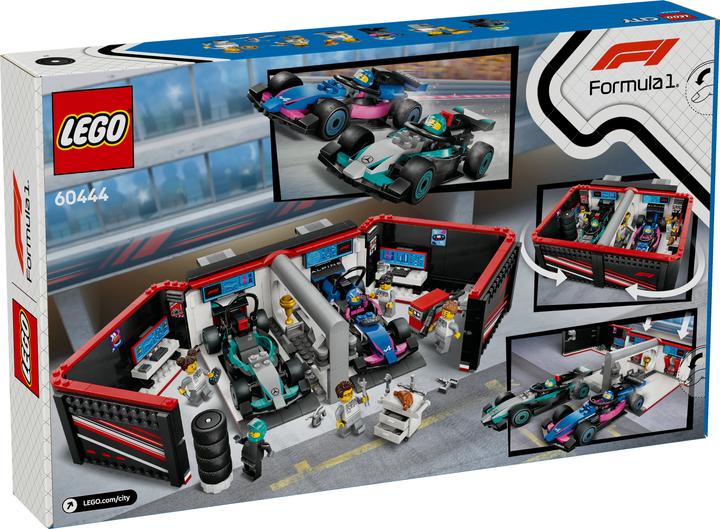 Image du produit LEGO F1 Garage mit Mercedes-AMG & Alpine Rennautos (60444, LEGO City)