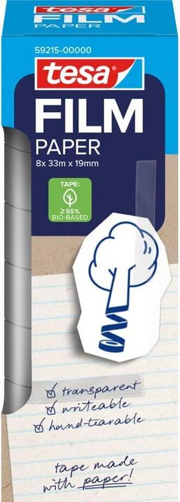 Actual product image tesa tesafilm paper tape 10m 19mm 8 rolls tower (19 mm)