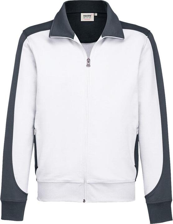 Image du produit Hakro Veste sweat Contrast Perf blanc/anthracite Gr.3XL (3XL)