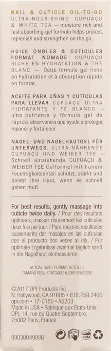 Immagine prodotto OPI Olio per unghie e cuticole da portare via (7.50 ml)