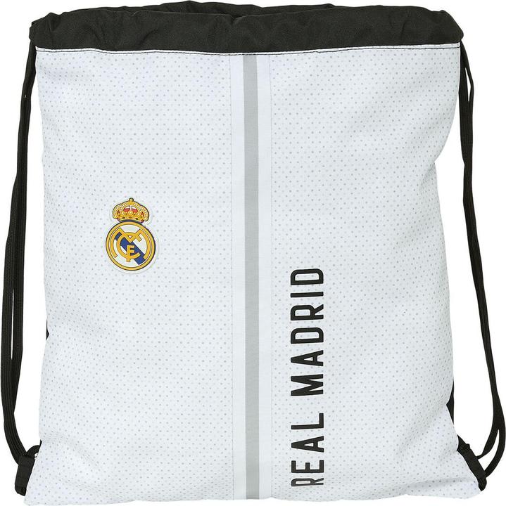 Real Madrid CF Rucksacktasche mit Bändern Real Madrid C.F. 24/25 Weiss Grau 35 x 40 x 1 cm (5 l)