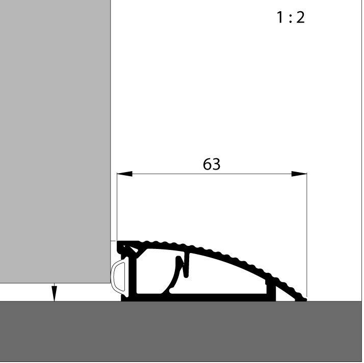Immagine prodotto Magni Soglia per porta AKW 180 cm in alluminio con guarnizione come soglia