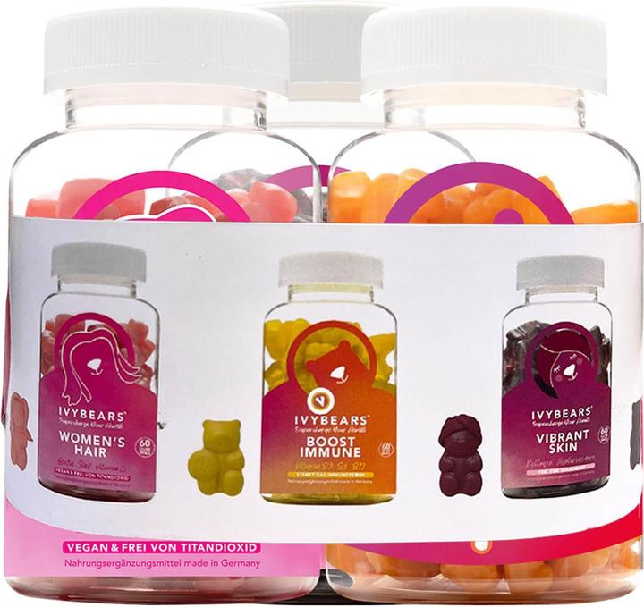 Produktbild IVYBears Women's Hair - 3 Monate (3 Stück, Gummies, 450 g)