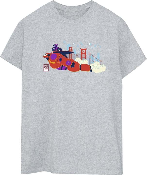 Immagine prodotto Disney Big Hero 6 Baymax Hiro Bridge Maglietta Ampia Donna (XL)