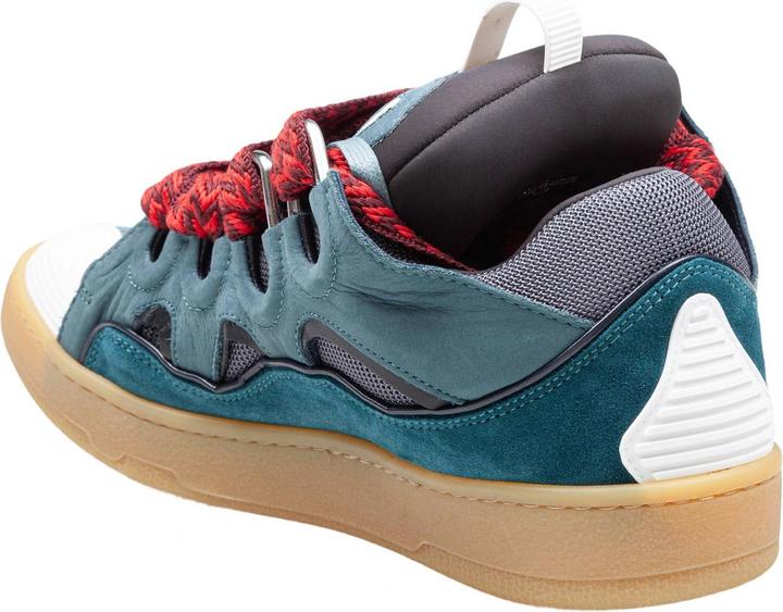 Produktbild Lanvin curb sneakers in suede and fabric color blue and red (40)