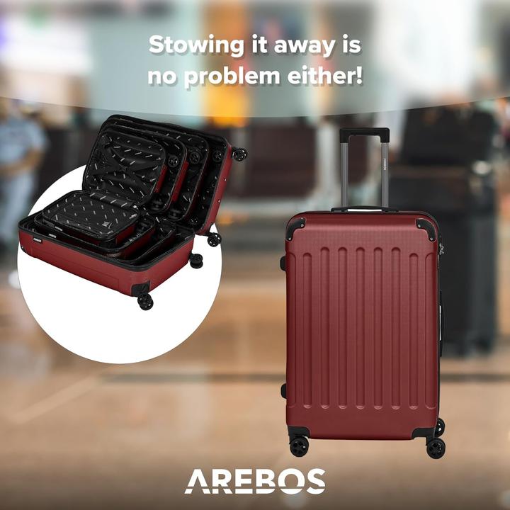 Actual product image Arebos Suitcase (94 l, Hand luggage (up to 50 litres), M (50 - 90l), L (90 - 115l), XL (from 140l))