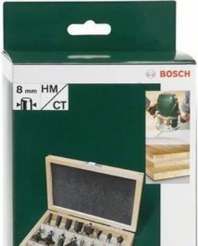 Produktbild Bosch Zubehör HM-Fräser-Set mit 8 mm Schaft, 15-teilig