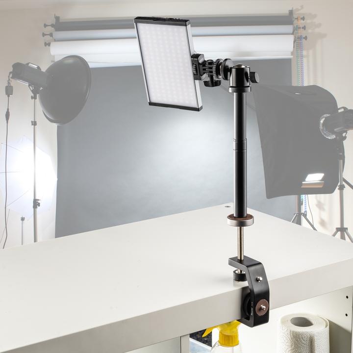 Actual product image Walimex pro per KX-25 tripod clamp with ball head (Stand clamp)