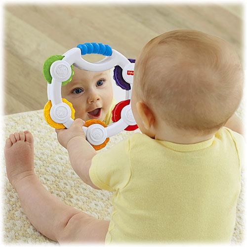Produktbild Fisher-Price Babys erstes Tamburin (Französisch, Italienisch, Englisch, Spanisch, Finnisch, Niederländisch, Griechisch, Deutsch)