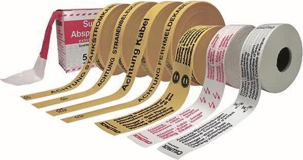 Produktbild CellPack Trassenband a 250m Rolle 145864 "Achtung Fernmeldekabel" 40mm breit (40 mm)