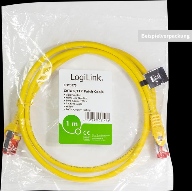 Produktbild LogiLink Netzwerkkabel (S/FTP, CAT6, 0.50 m)