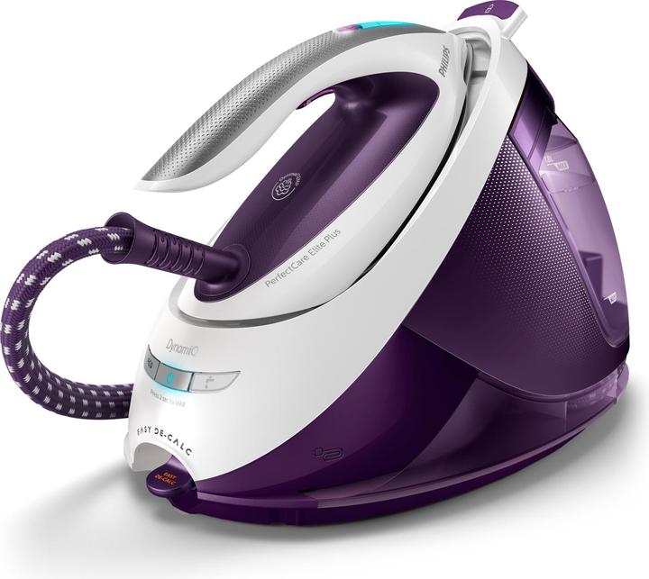 Immagine prodotto Philips GC9660/30 stazione stirante a vapore con piastra T-ionicGlide Viola, Bianco (2700 W, 520 g/min)