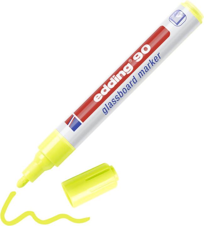 Produktbild Edding 90 Glasboardmarker - für brillante Ergebnisse (Gelb, 3 mm, 1 x)