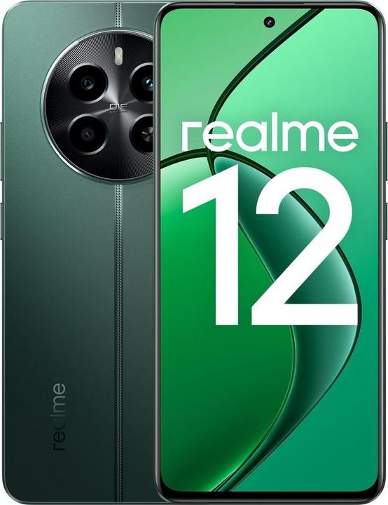 Productafbeelding realme 12 8Gb 256Gb 6,67" 120Hz Dual (256 GB, Pionier Groen, 6.67", Hybride dubbele SIM, 50 Mpx, 4G)
