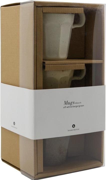 Actual product image House Doctor Mug, HDArch, off-white/beige/green (3 x)