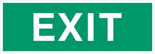 Actual product image Everglow Rescue sign sticker text sign "EXIT" 10.5X30cm