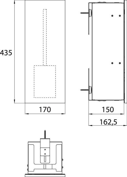 Produktbild Emco Bürstengarnitur-Modul ASIS PURE Unterputz, Anschlag links, 435mm weiss