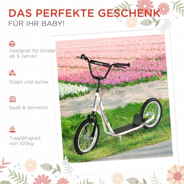 Actual product image Homcom Children's scooter with handbrake
