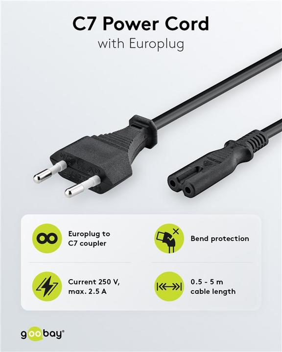 Actual product image Goobay Euro connection cable (1.50 m)