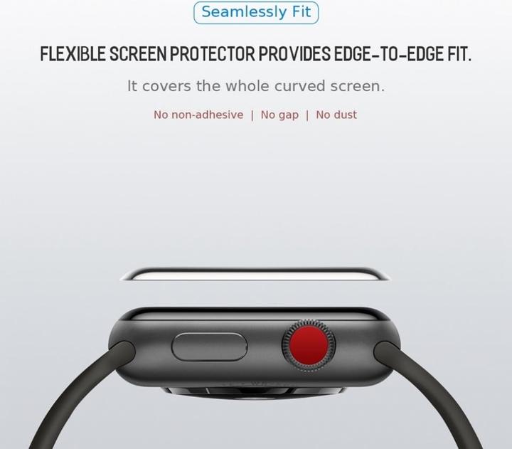Produktbild Rock Hydrogel Apple Watch 38 mm Screen Protector Folie 0.15 mm 2er Pack Set