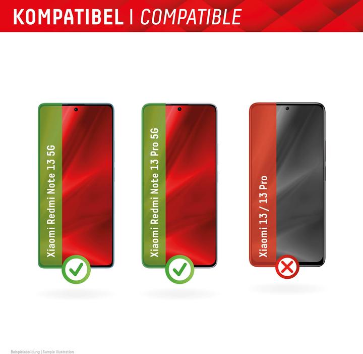 Image du produit Displex Real Glass, 2D Panzerglas (1 pièce(s), Xiaomi Redmi Note 13 5G, Xiaomi Redmi Note 13 Pro 5G)