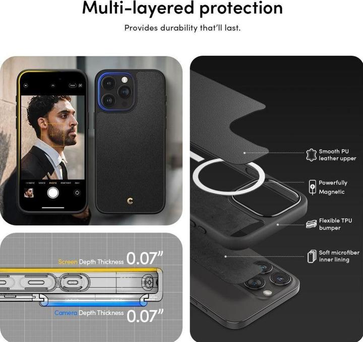 Actual product image Cyrill Kajuk MAG iPhone 15 Pro 6.1" Magsafe czarny/black ACS06769 (Apple iPhone 15 Pro)