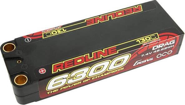 Immagine prodotto Gens Ace Batteria LiPo Redline Series 6300mAh 7.4V 130C 2S2P HardCase 70 (11.10 V, 6500 mAh)