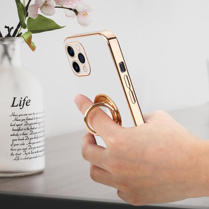 Produktbild Cadorabo Hülle für Apple iPhone 11 PRO im TPU mit Kameraschutz und Ring LM089 Style (Apple iPhone 11 Pro)