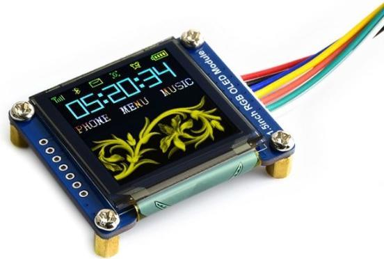 Image du produit WaveShare Module d'affichage OLED RGB 128x128 1.5inch SPI