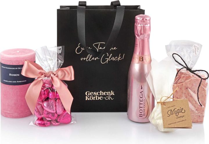 Geschenkkörbe CH Borsa regalo benessere "Roses Gold