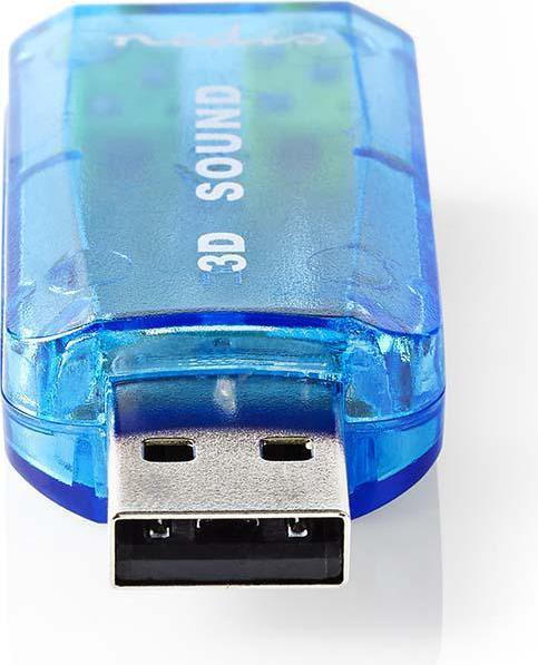 Produktbild Nedis Soundkarte 5.1 USB 2.0 Mikrofonanschluss: 1x 3.5 mm Headset Verbindung: 3.5 mm Male Schwarz (USB)