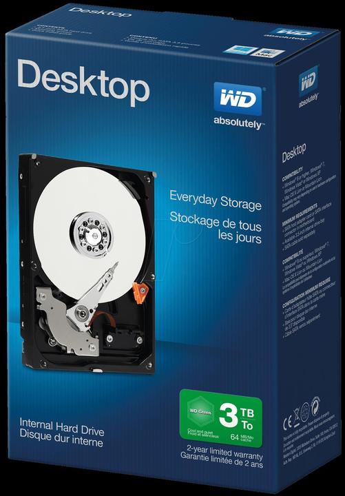 Produktbild WD Blue Retail (3 TB, 3.5", SMR)