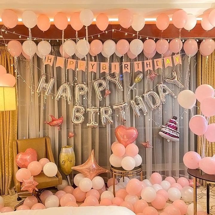 Immagine prodotto Ueli Express 122 palloncini rosa Happy Birthday in 1 Mega Set