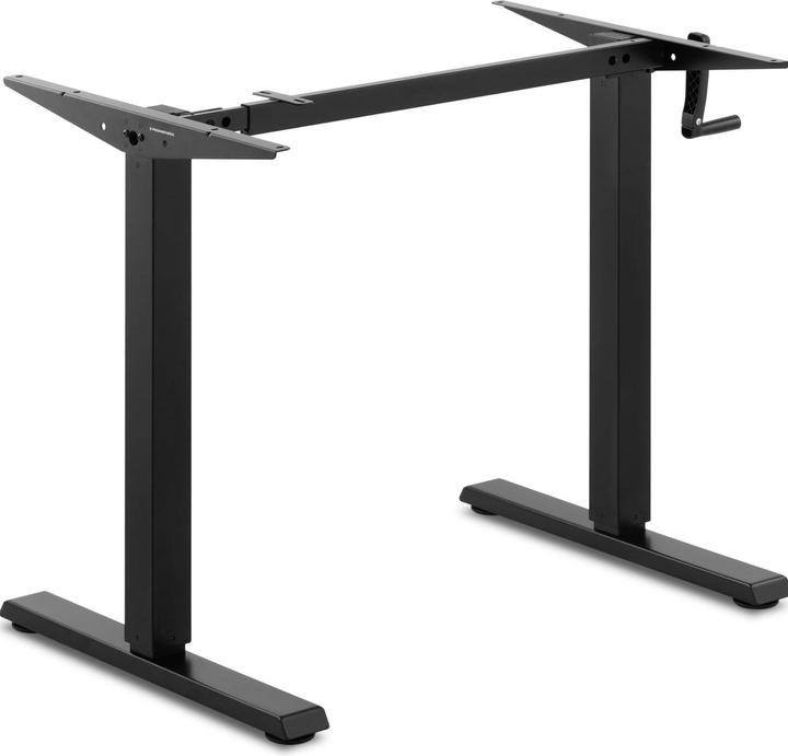 Produktbild Fromm & Starck Höhenverstellbarer Schreibtisch Gestell Hubsäulentisch manuell schwarz 70 kg (82 x 60 cm)