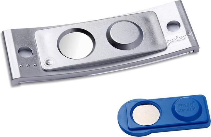 Immagine prodotto Badgepoint POL20MA66-5DR Badge portanome, 64 x 22 mm, color metallo
