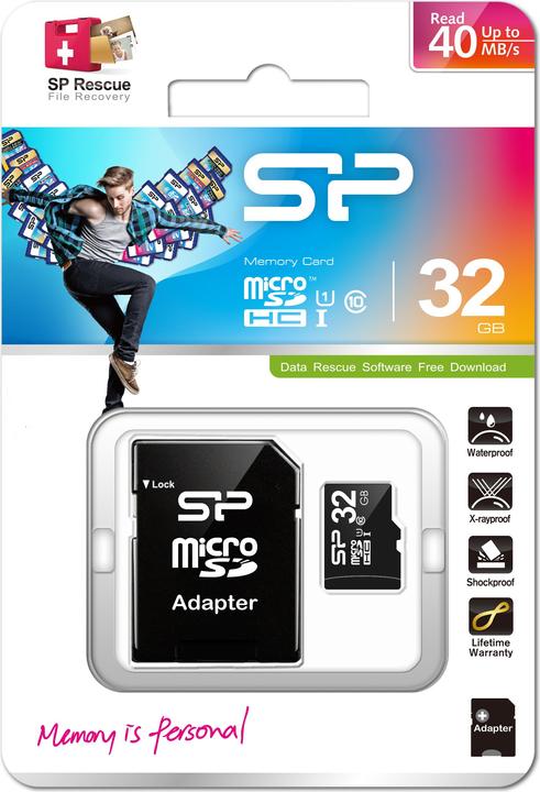 Immagine prodotto Silicon Power SP032GBSTH010V10-SP (32 GB, microSDHC, U1, UHS-I)