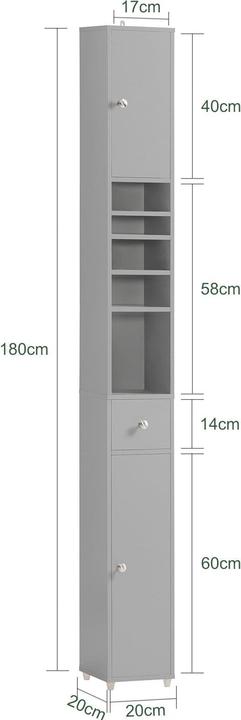 Produktbild SoBuy Bad Hochschrank (20 x 20 x 180 cm)