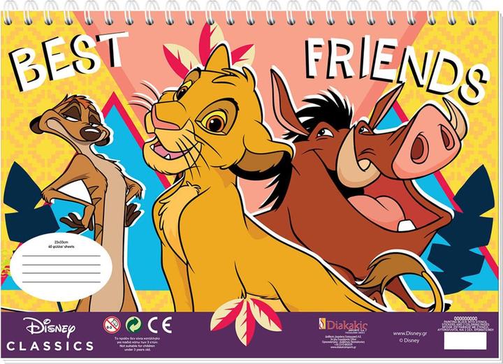Produktbild Disney König der Löwen Malvorlagen mit Schablone und Stickerbogen