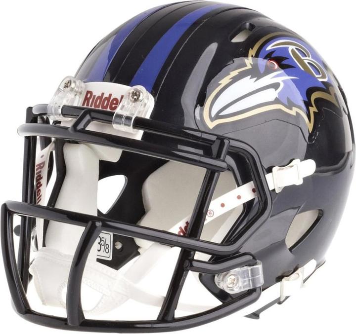 Actual product image Riddell Mini Football Helmet NFL Speed Baltimore Ravens
