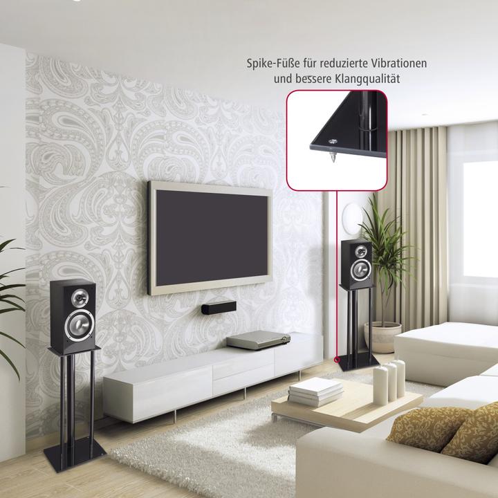 Actual product image Hama 49813 Speaker stand (1 pair, Stand, Not movable)